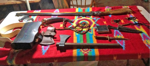 Weapons on display
